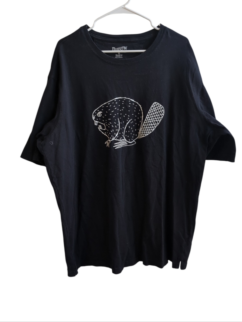 Duluth Trading Co Black Beaver Short Sleeve Tee Unisex 2x Relaxed Fit